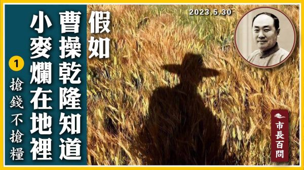 【市長百問】假如曹操乾隆知道 小麥爛在地裡